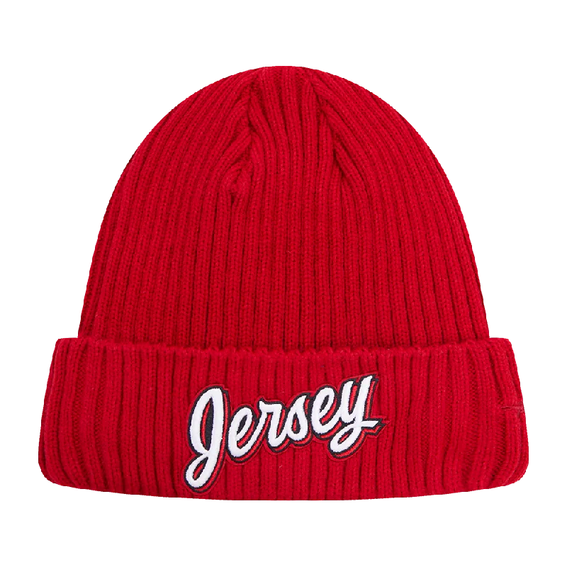 NHL NEW JERSEY DEVILS CLASSIC CORE UNISEX KNIT BEANIE (RED)