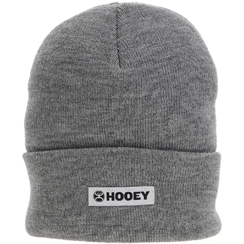 "Hooey Beanie" Grey w/White & Black Patch