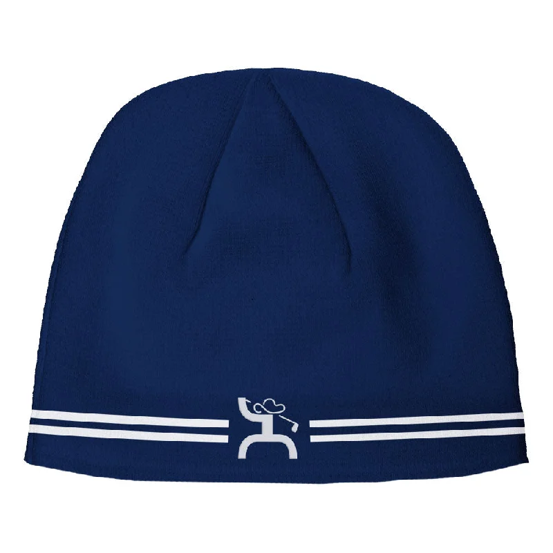 "Hooey Golf Beanie" Blue w/White Stripes