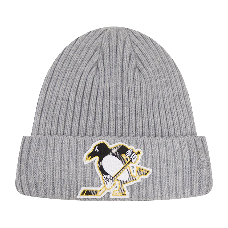 NHL PITTSBURGH PENGUINS PRO PREP KNIT BEANIE (GRAY)