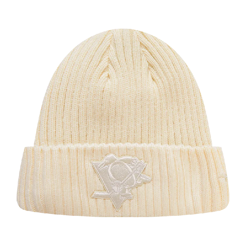 NHL PITTSBURGH PENGUINS NEUTRAL BEANIE (EGGSHELL)