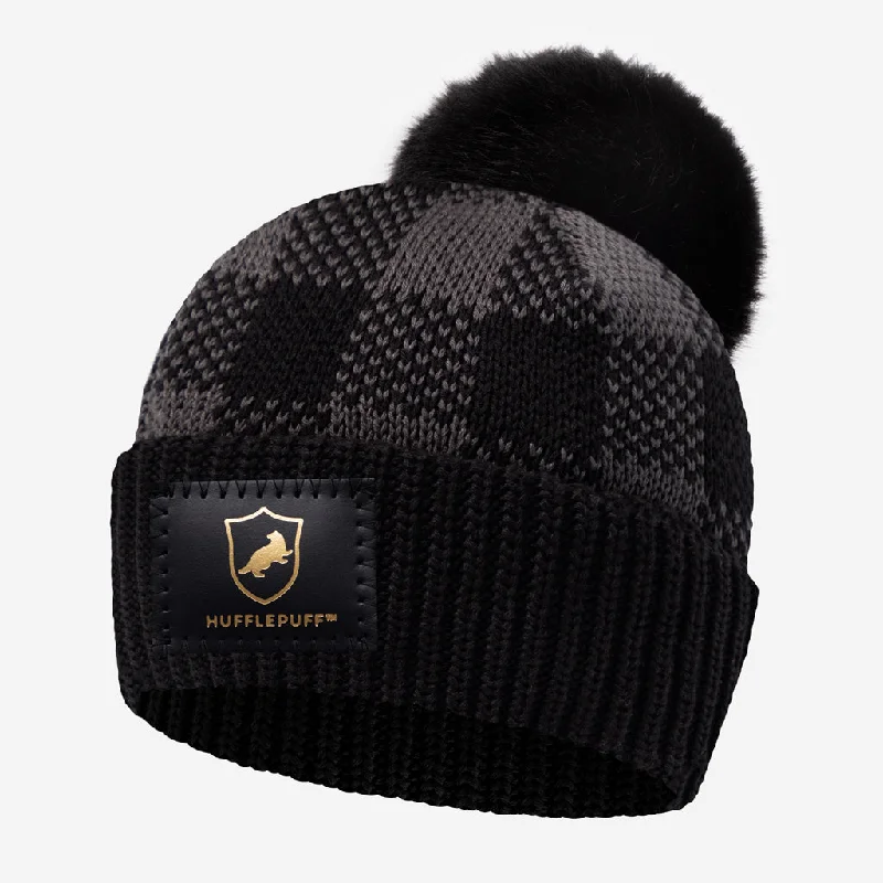 Hufflepuff™ Buffalo Check Pom Beanie