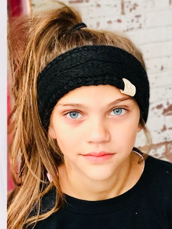 HW-20-KIDS BLACK HEADWRAP