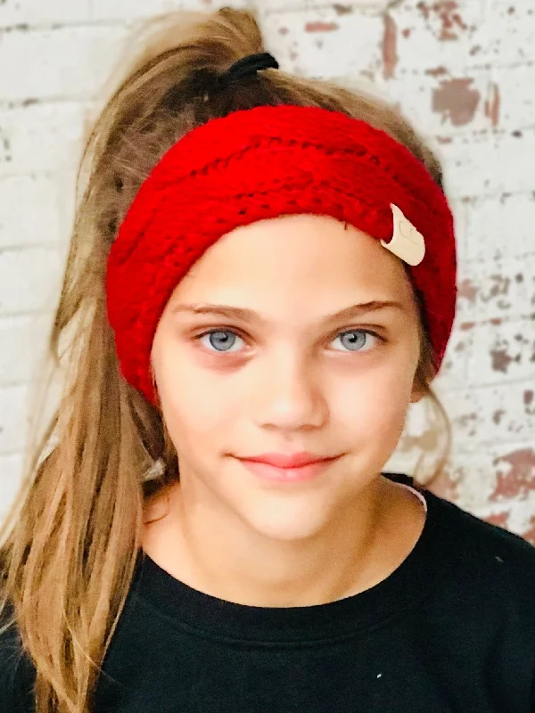 HW-20-KIDS RED HEADWRAP