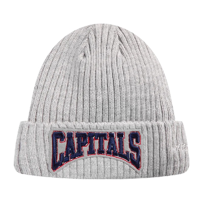 NHL WASHINGTON CAPITALS CREST EMBLEM BEANIE (GRAY)