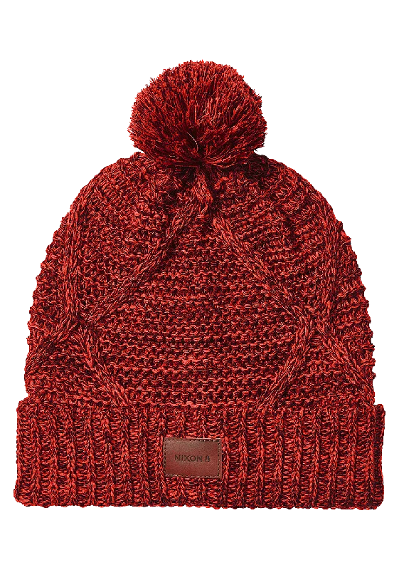 Julian Pom Beanie - Burgundy / Fire