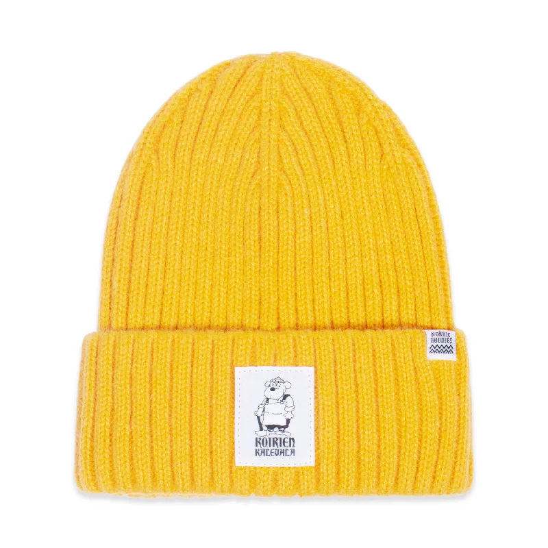 The Canine Kalevala Winter Hat Beanie Adult - Yellow