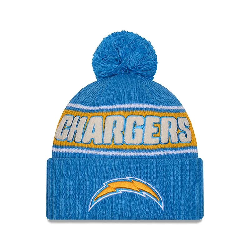 LA Chargers NFL Sideline 2024 Blue Sport Knit Beanie Hat