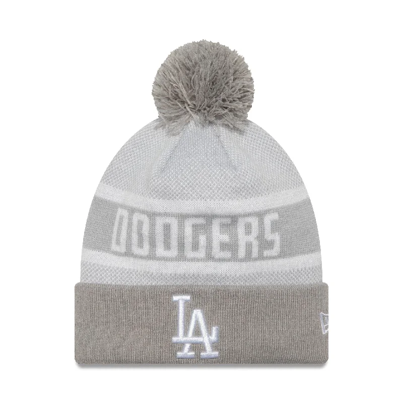 LA Dodgers Grey Jake Knit Beanie Hat