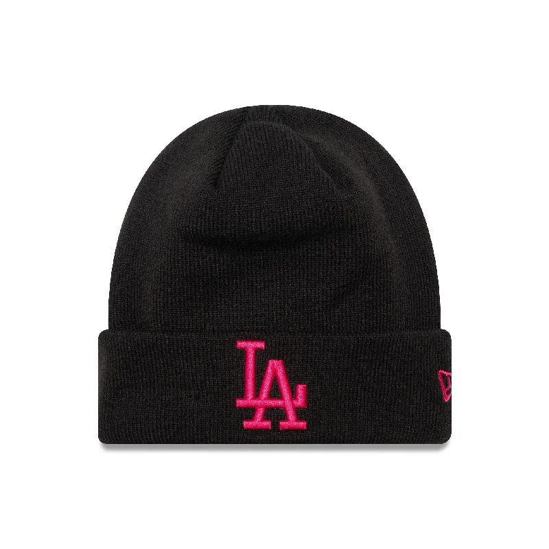 LA Dodgers League Essential Black Cuff Knit Beanie Hat