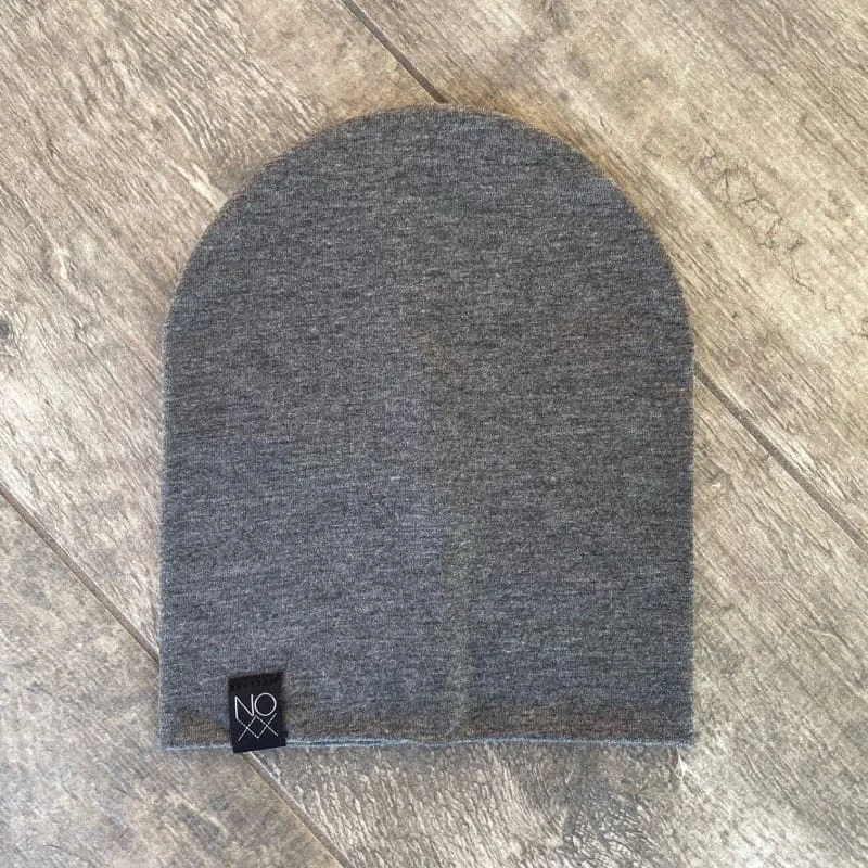 Heather Charcoal | Jersey Knit Beanie