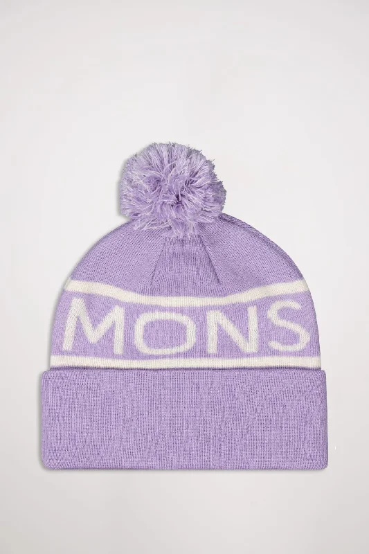 McCloud Pom Pom Merino Beanie - Thistle White