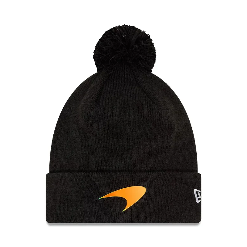 McLaren Automotive Motorsports Black Bobble Knit Beanie Cap