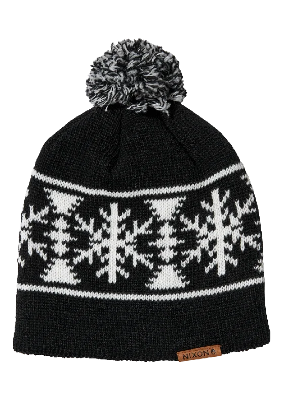 Meister Wool Pom Beanie - Black / White