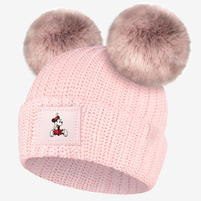 Disney's Minnie Mouse Blush Double Pom Beanie