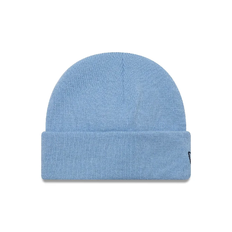 New Era Pastel Blue Short Cuff Knit Beanie Hat