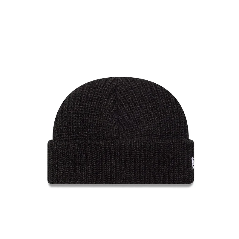 New Era Ribbed Skully Knit Black Beanie Hat