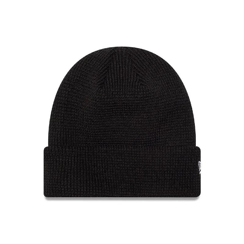 New Era Waffle Knit Black Beanie Hat