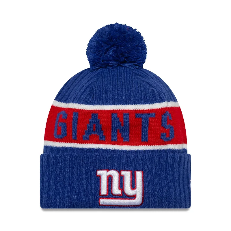 New York Giants NFL International Series Games Munich 2024 Blue Sportknit Beanie Hat