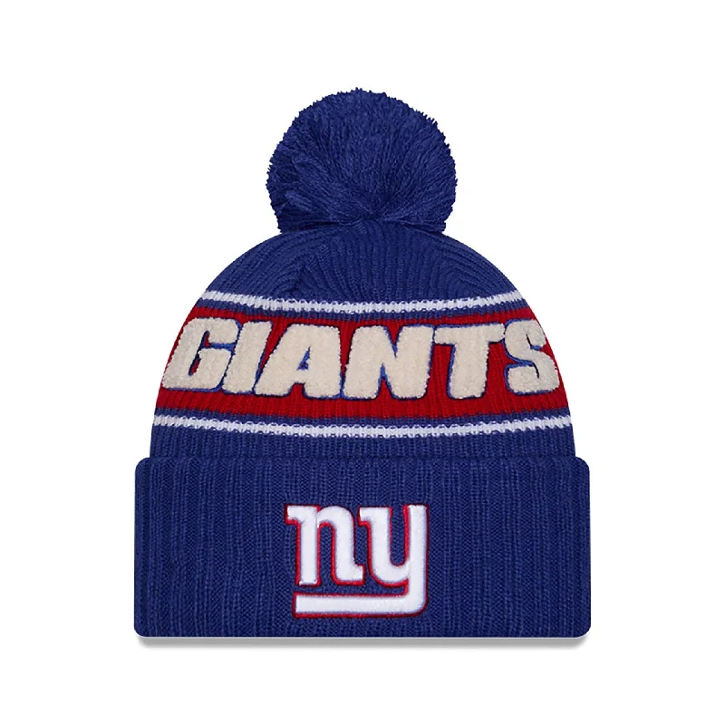 New York Giants NFL Sideline 2024 Blue Sport Knit Beanie Hat