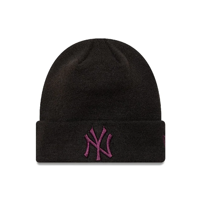 New York Yankees League Essential Black Cuff Knit Beanie Hat