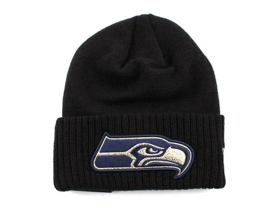 NFL SUPER BOWL XLVIII SEATTLE SEAHAWKS ON THE FIFTY GOLD LOGO KNIT