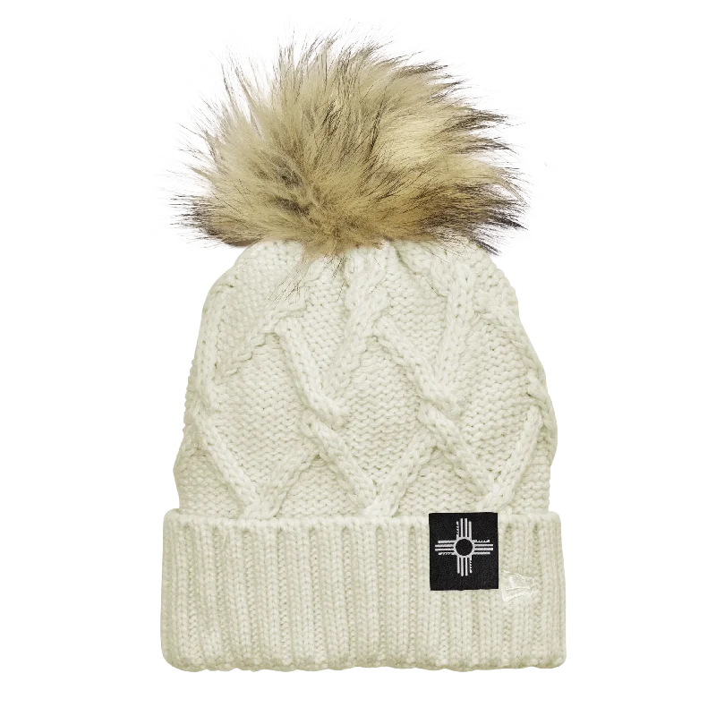 Zia Faux Fur Pom Beanie