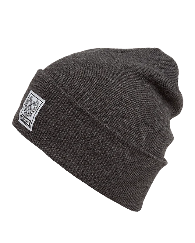 Ribbed Beanie - Dark Heather Gray