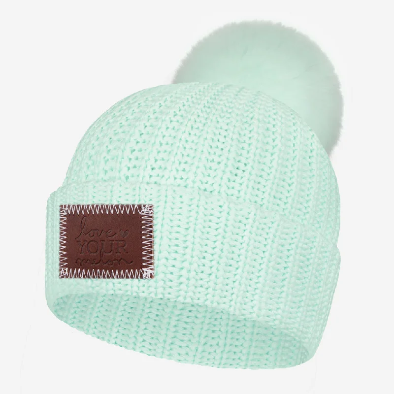 Seafoam Pom Beanie