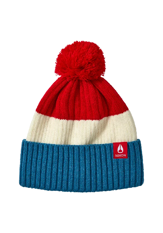 Schrader Pom Beanie - Red / Blue