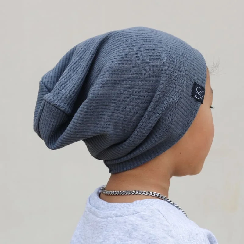 Last Chance! Shadow Gray | Ribbed Knit Beanie