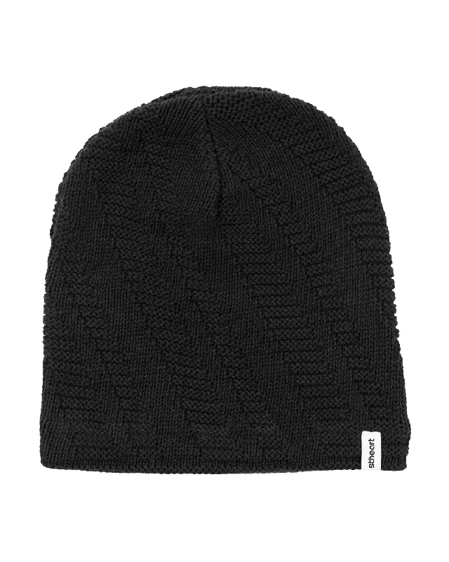 Staircase Slouch Beanie | Black