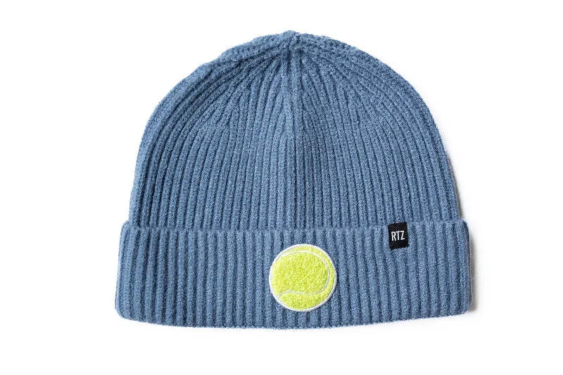 Stormy Blue Terry Tennis Beanie