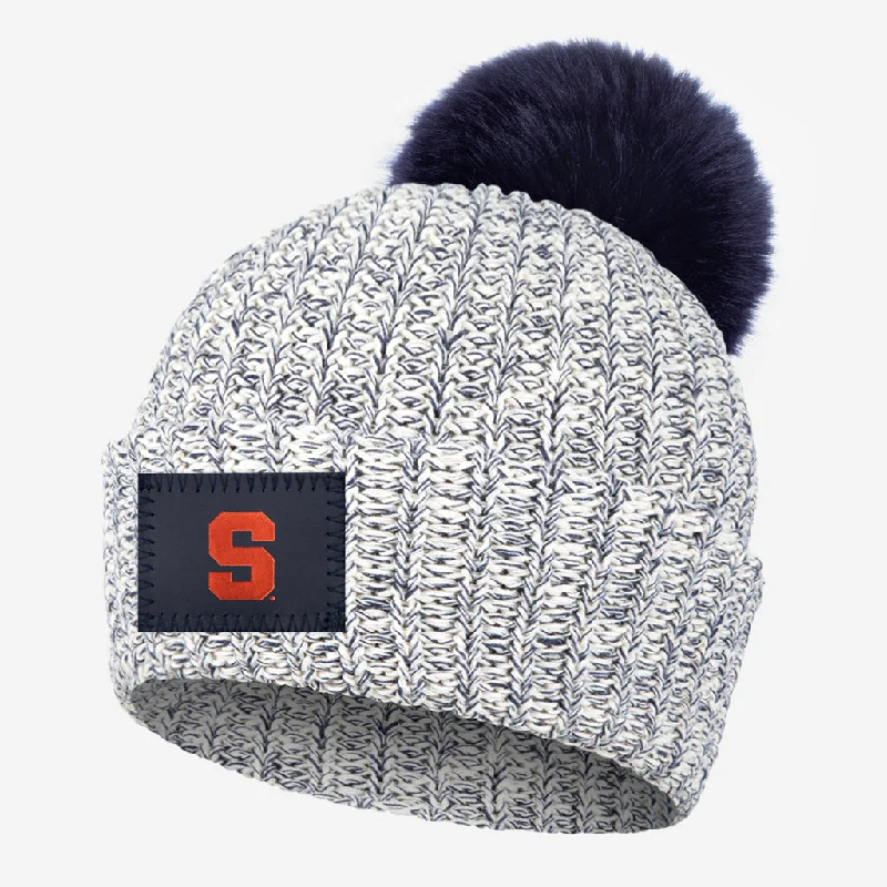 Syracuse Orange Navy Speckled Pom Beanie