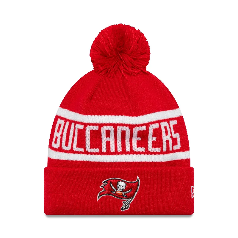 Tampa Bay Buccaneers Official Team Colour NFL Red Jake Knit Beanie Hat