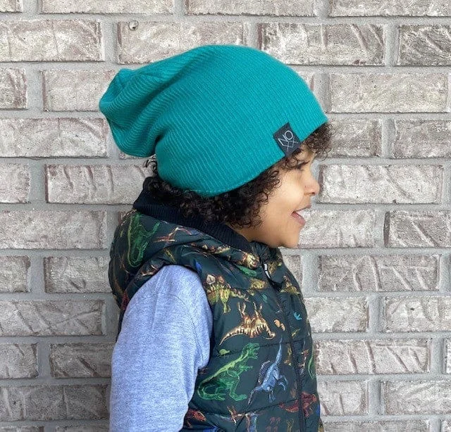 Teal | Ribbed Knit Beanie