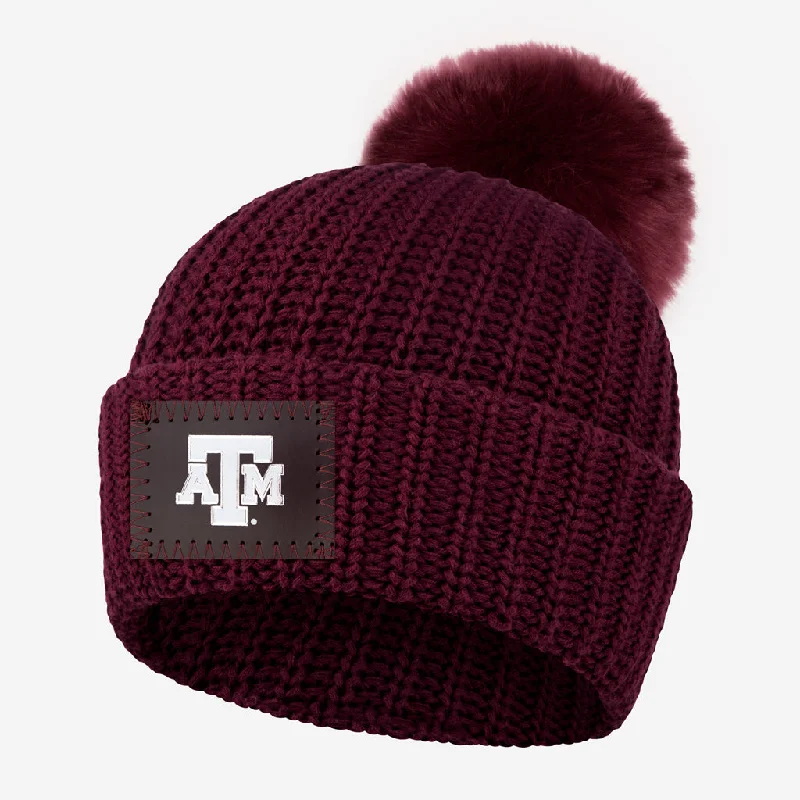 Texas A&M Aggies Burgundy Pom Beanie