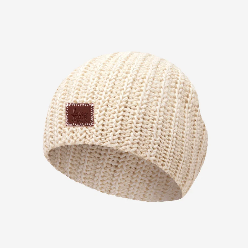 Toddler White Speckled Beanie