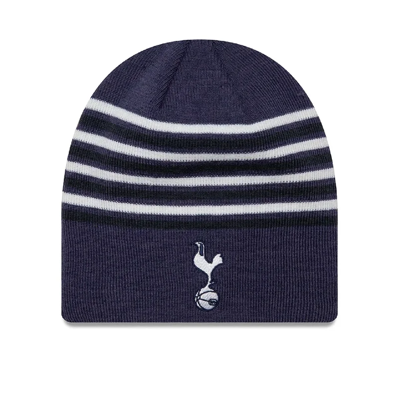 Tottenham Hotspur FC Stripe Navy Beanie Hat