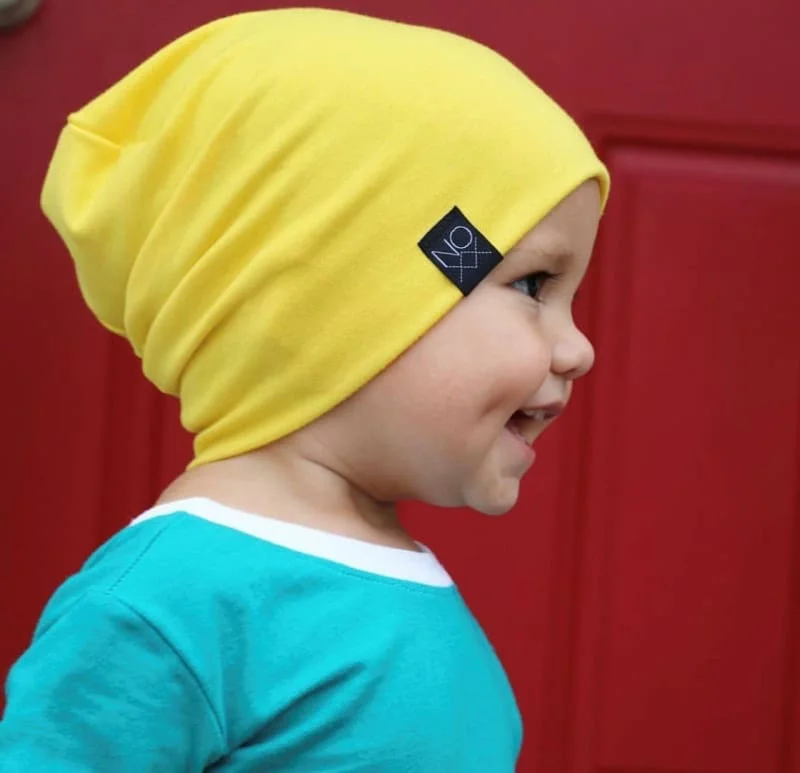 Yellow | Brushed Jersey Knit Beanie